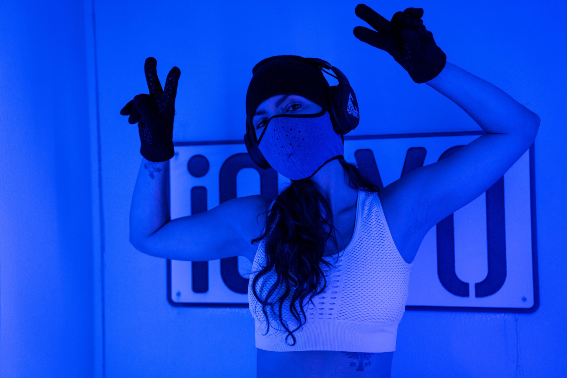 Person experiencing whole body cryotherapy session at iCRYO Mauldin