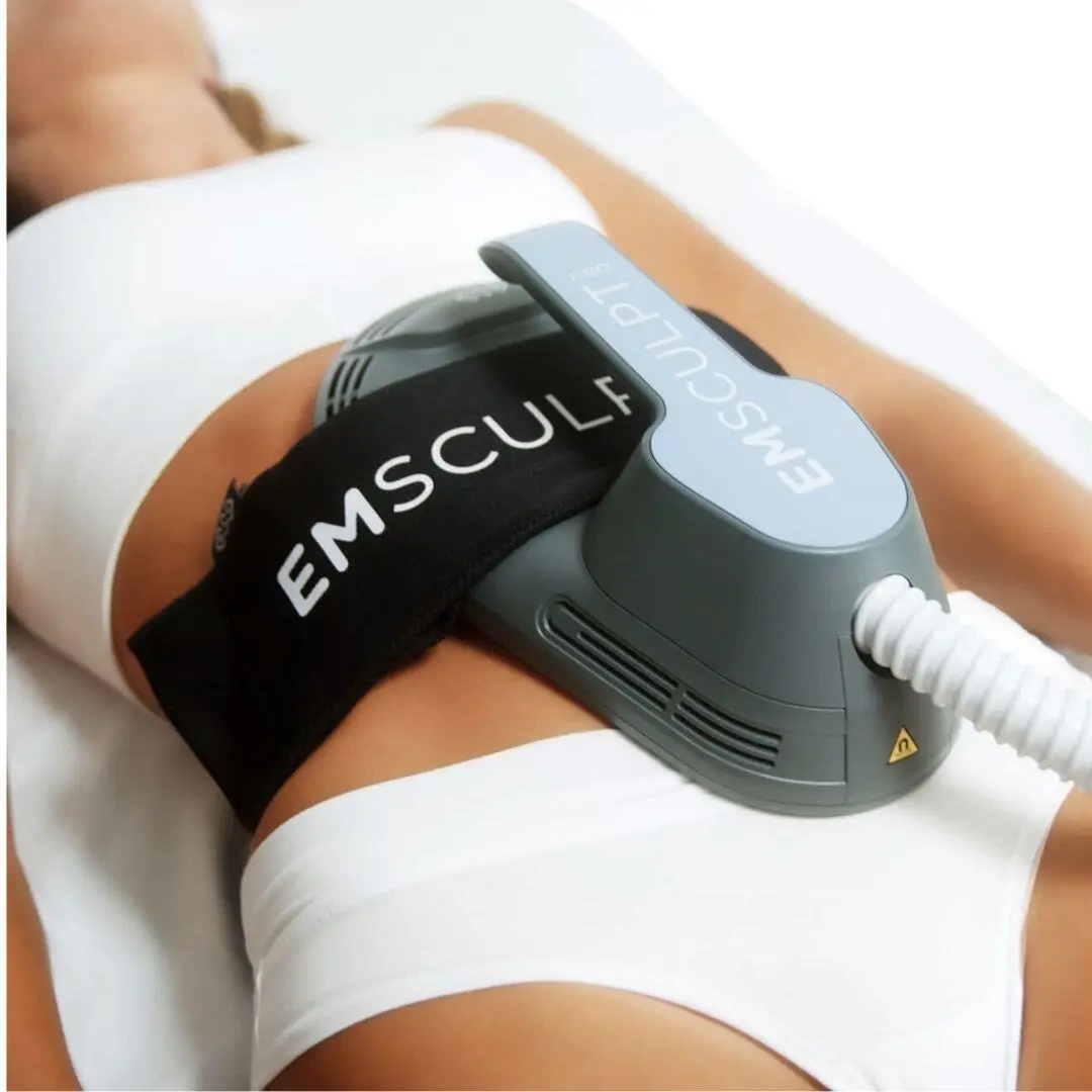 Emsculpt Neo treatment on abdomen at iCRYO Mauldin